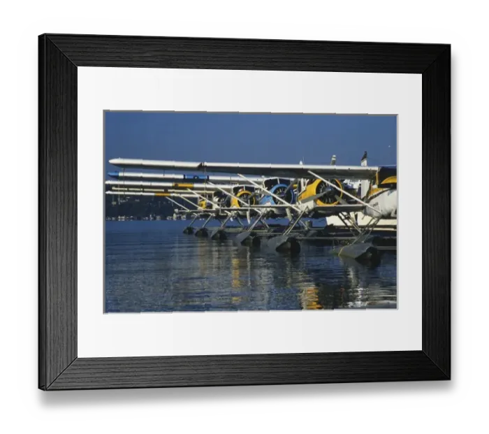 Framed Print : North America, USA, Washington, Seattle, Lake Washington. Sea planes docked Framed Print : North America, USA, Washington, Seattle, Lake Washington. Sea planes docked