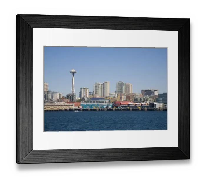 Framed Print : WA, Seattle, Seattle Space Needle and skyline from Elliott Bay Framed Print : WA, Seattle, Seattle Space Needle and skyline from Elliott Bay