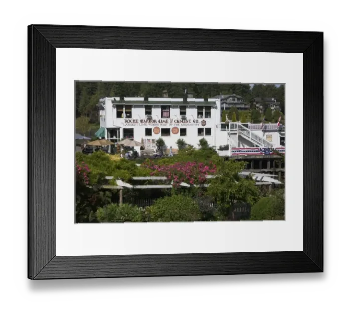 Framed Print : USA, Washington State, San Juan Islands, Roche Harbor, Historic Lime & Cement Co Framed Print : USA, Washington State, San Juan Islands, Roche Harbor, Historic Lime & Cement Co