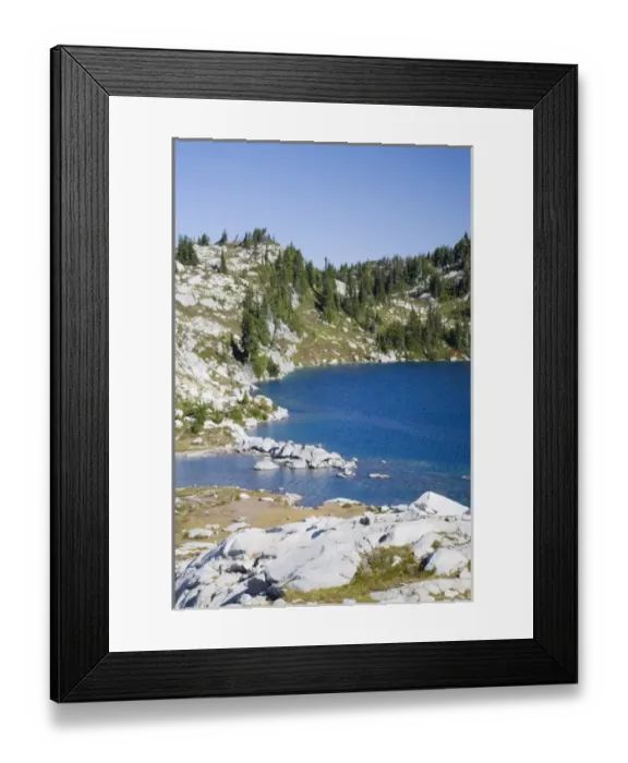 Framed Print : WA, Alpine Lakes Wilderness, Upper Robin Lake Framed Print : WA, Alpine Lakes Wilderness, Upper Robin Lake