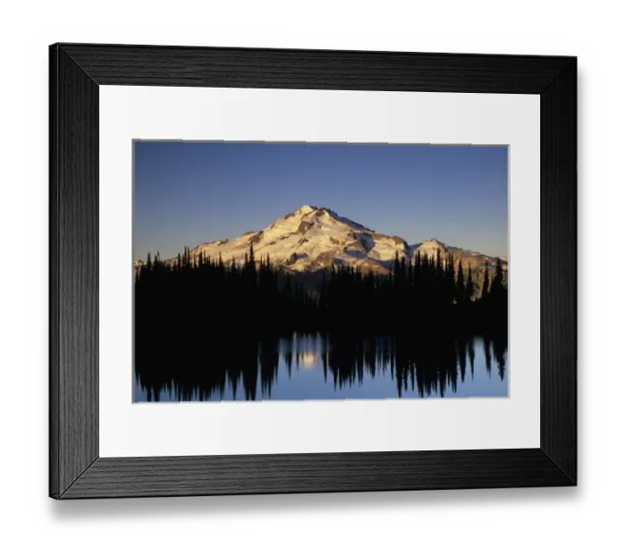 Framed Print : WA, Glacier Peak Wilderness, Glacier Peak at Image Lake, at sunrise Framed Print : WA, Glacier Peak Wilderness, Glacier Peak at Image Lake, at sunrise