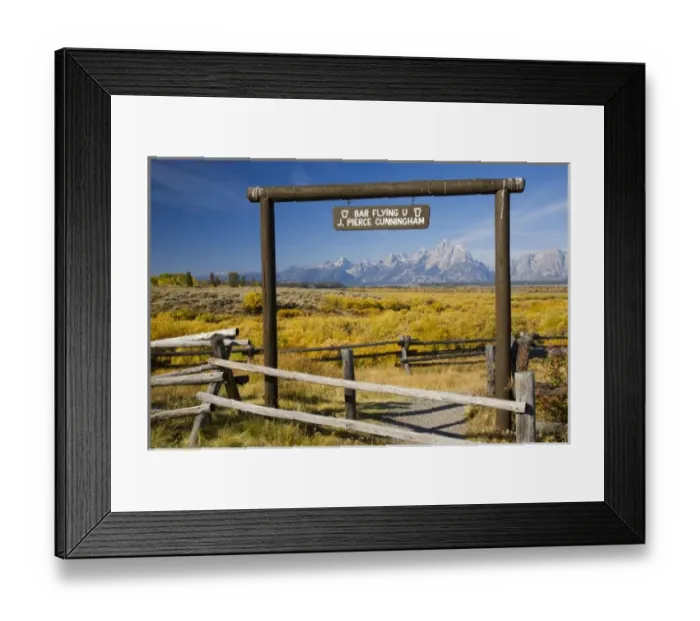 Framed Print : WY, Grand Teton National Park, Teton Range, Cunningham Cabin Historic Site Framed Print : WY, Grand Teton National Park, Teton Range, Cunningham Cabin Historic Site