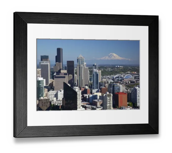 Framed Print : WA, Seattle, view from Seattle Space Needle