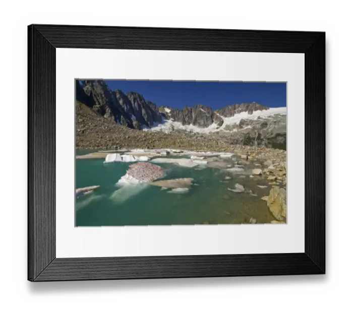 Framed Print : USA, Washington, North Cascades Nat l Park. Icebergs at Lunas Lake in the Northern Pickets Framed Print : USA, Washington, North Cascades Nat l Park. Icebergs at Lunas Lake in the Northern Pickets