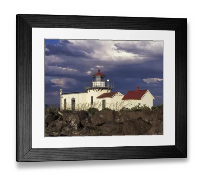 Framed Print : WA, Hansville, Point No Point Lighthouse, established 1879 Framed Print : WA, Hansville, Point No Point Lighthouse, established 1879
