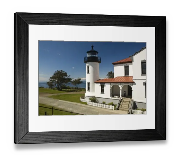 Framed Print : Admiralty Lighthouse and Ft. Warden on Whidby Island, WA Framed Print : Admiralty Lighthouse and Ft. Warden on Whidby Island, WA