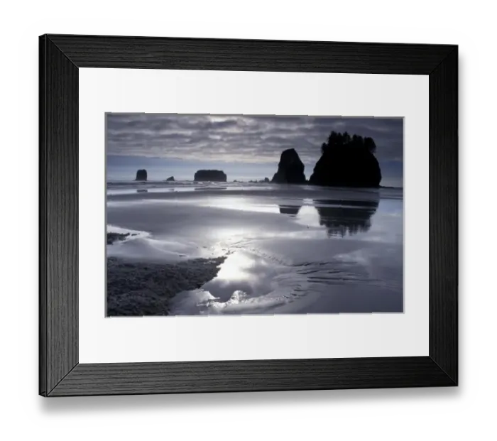 Framed Print : North America, USA, Washington State, LaPush. Seastacks at Second Beach