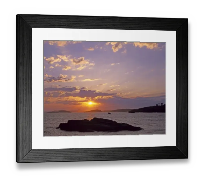 Framed Print : WA, Lopez Island, Sunset at Agate Beach Framed Print : WA, Lopez Island, Sunset at Agate Beach