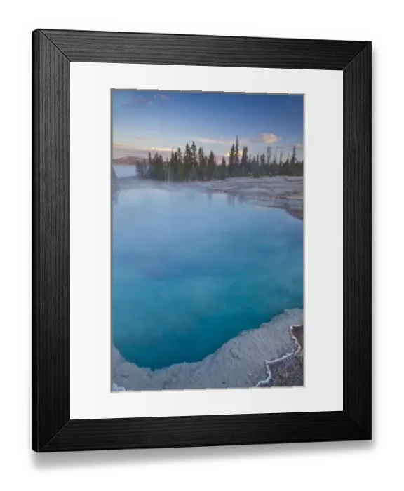 Framed Print : Black Pool geyser in the West Thumb Geyser Basin along Yellowstone Lake in Yellowstone