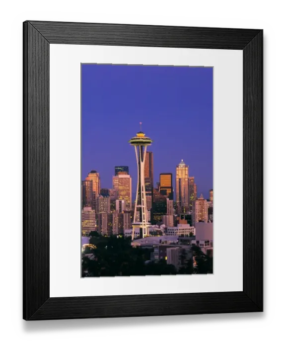 Framed Print : Dusk on the Seattle skyline
