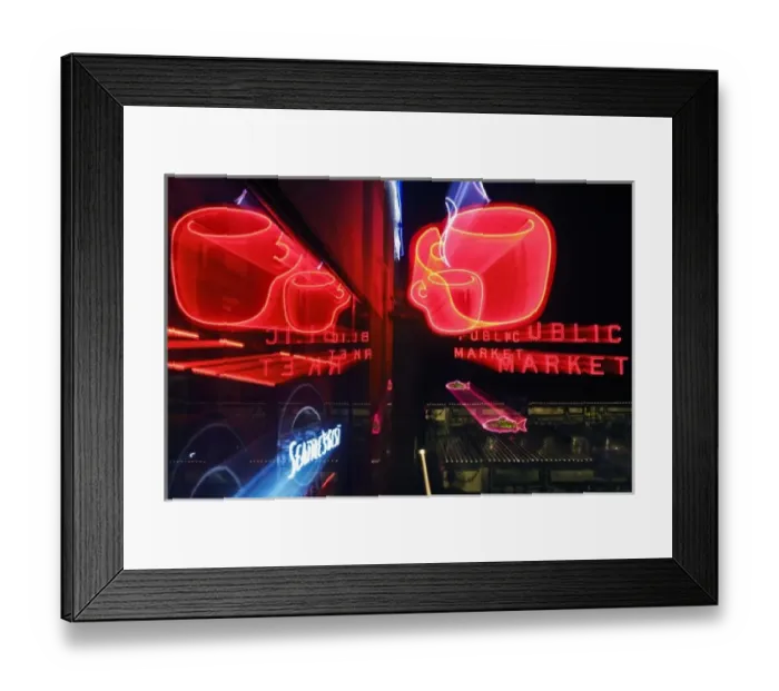 Framed Print : USA, Washington, Seattle, Pike Place Market, Seattles Best Zoom Blur