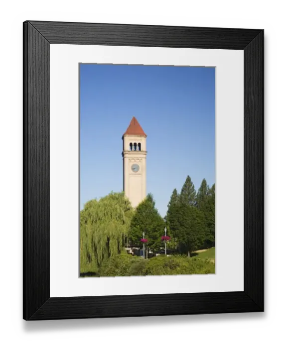Framed Print : WA, Spokane, Clock Tower at Riverfront Park Framed Print : WA, Spokane, Clock Tower at Riverfront Park