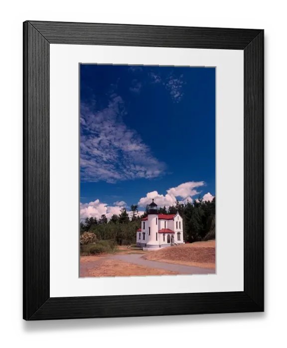 Framed Print : Summer morning at the Admiralty Head Lighthouse on Whidbey Island in Washington Framed Print : Summer morning at the Admiralty Head Lighthouse on Whidbey Island in Washington