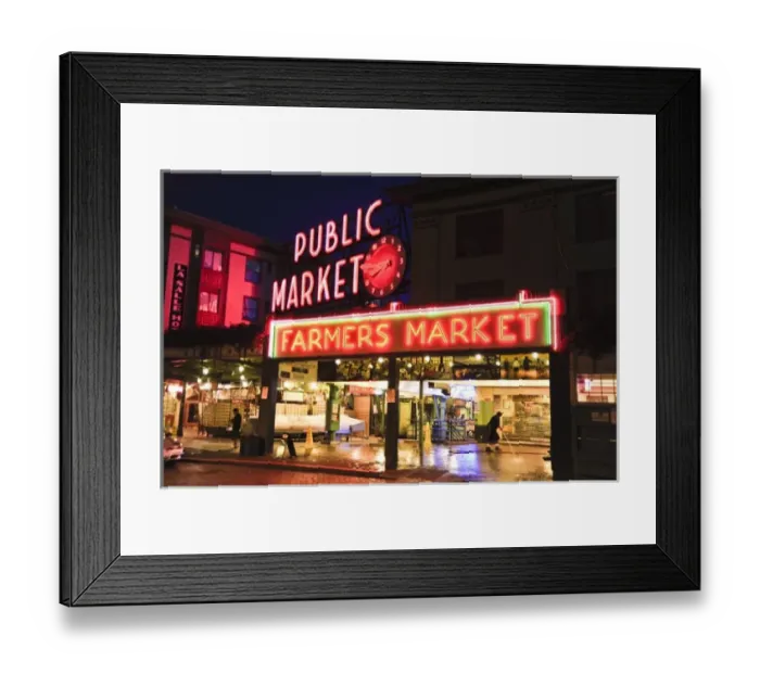 Framed Print : USA, Washington, Seattle. A jet streaks across the evening sky over Seattle s Framed Print : USA, Washington, Seattle. A jet streaks across the evening sky over Seattle s