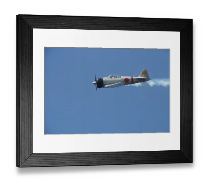 Framed Print : T-6 Texan modified to resemble the Japanese Mitsubishi Zero for a movie Framed Print : T-6 Texan modified to resemble the Japanese Mitsubishi Zero for a movie