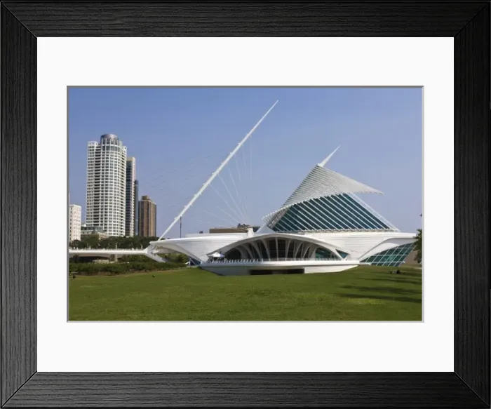 Framed Print : Milwaukee, Wisconsin. The Quadracci Pavilion of the Milwaukee Museum of Art Framed Print : Milwaukee, Wisconsin. The Quadracci Pavilion of the Milwaukee Museum of Art
