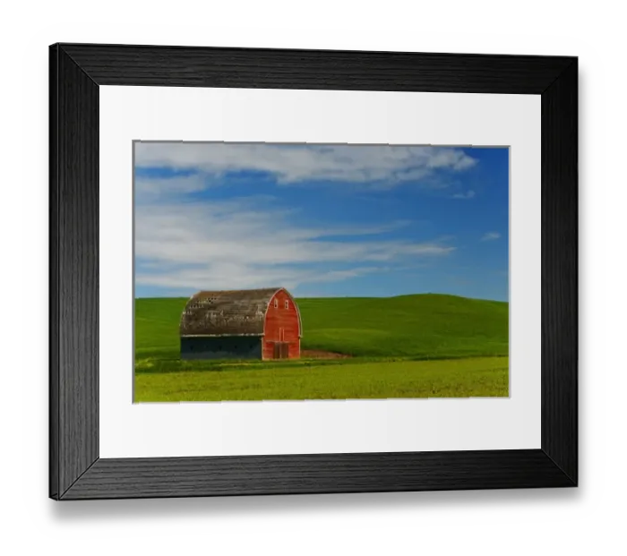 Framed Print : Viewing a red barn while traveling through Union Town in Washington State Framed Print : Viewing a red barn while traveling through Union Town in Washington State