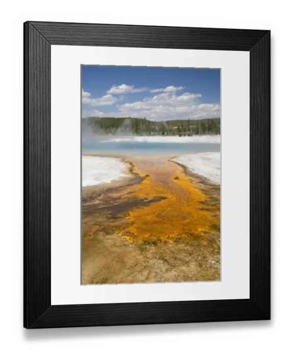 Framed Print : WY, Yellowstone National Park, Black Sand Basin, Rainbow Pool, and colorful bacterial mat Framed Print : WY, Yellowstone National Park, Black Sand Basin, Rainbow Pool, and colorful bacterial mat