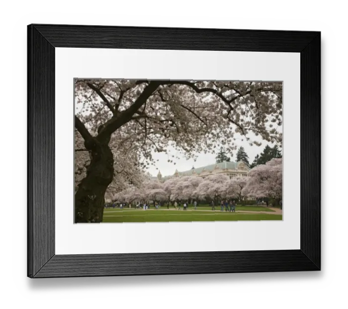 Framed Print : WA, Seattle, Cherry trees in bloom at the University of Washington Framed Print : WA, Seattle, Cherry trees in bloom at the University of Washington