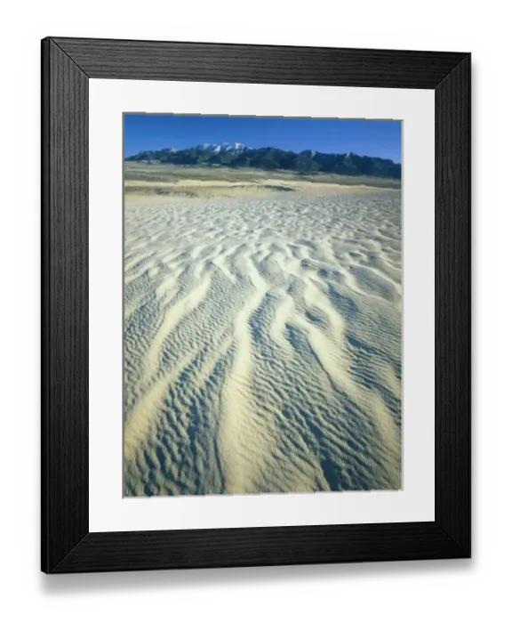 Framed Print : Wyoming. USA. Ripples in dunes below Ferris Mountains. Ferris Dunes, Great Divide Basin Framed Print : Wyoming. USA. Ripples in dunes below Ferris Mountains. Ferris Dunes, Great Divide Basin