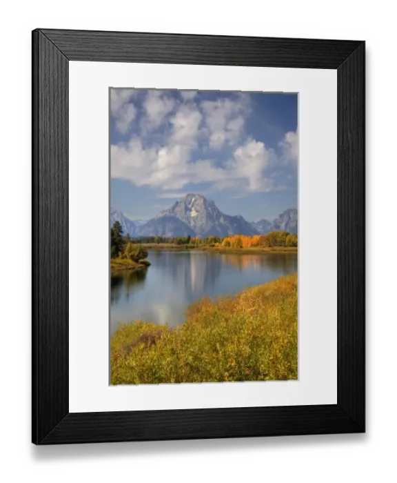 Framed Print : WY, Grand Teton National Park, Teton Range and Mount Moran with Snake River at Oxbow Bend Framed Print : WY, Grand Teton National Park, Teton Range and Mount Moran with Snake River at Oxbow Bend