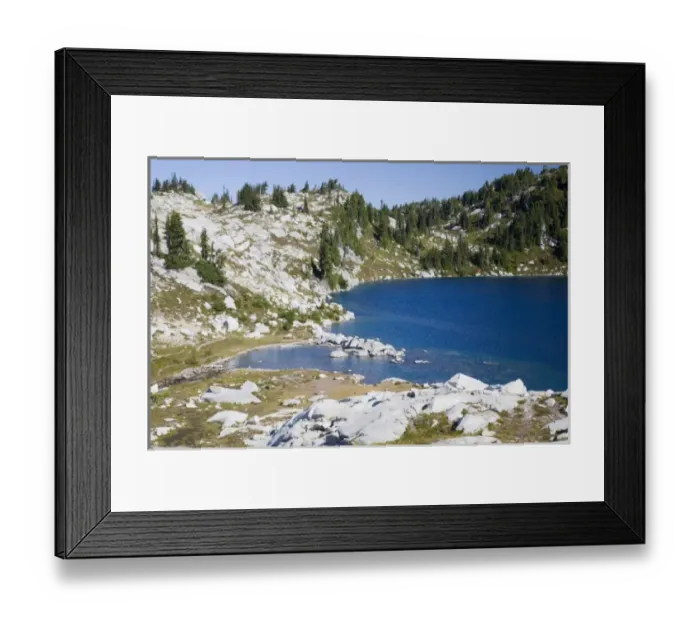 Framed Print : WA, Alpine Lakes Wilderness, Upper Robin Lake Framed Print : WA, Alpine Lakes Wilderness, Upper Robin Lake