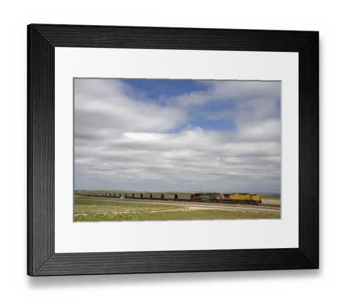 Framed Print : Union Pacific unit train of coal traveling near Lusk, Wyoming, USA Framed Print : Union Pacific unit train of coal traveling near Lusk, Wyoming, USA