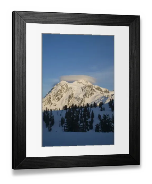 Framed Print : WA, Heather Meadows Recreation Area, Mt. Shuksan, and lenticular cloud Framed Print : WA, Heather Meadows Recreation Area, Mt. Shuksan, and lenticular cloud