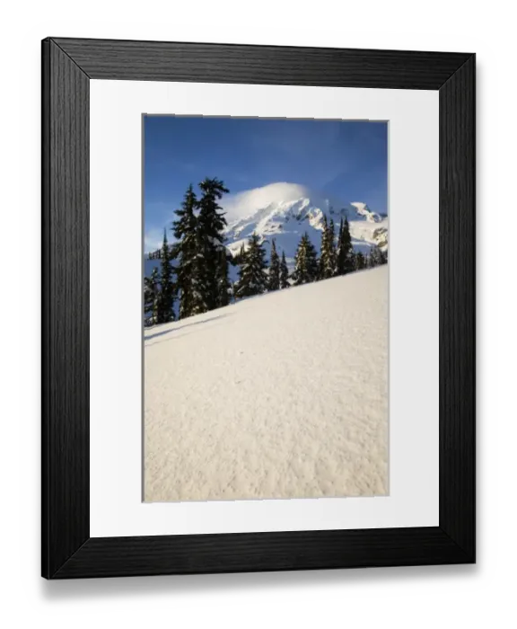 Framed Print : WA, Mt. Rainier NP, Mt. Rainier after winter snowstorm Framed Print : WA, Mt. Rainier NP, Mt. Rainier after winter snowstorm