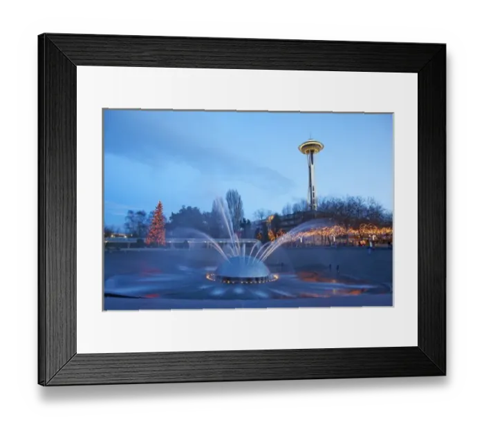 Framed Print : WA, Seattle, Seattle Center, International Fountain Framed Print : WA, Seattle, Seattle Center, International Fountain