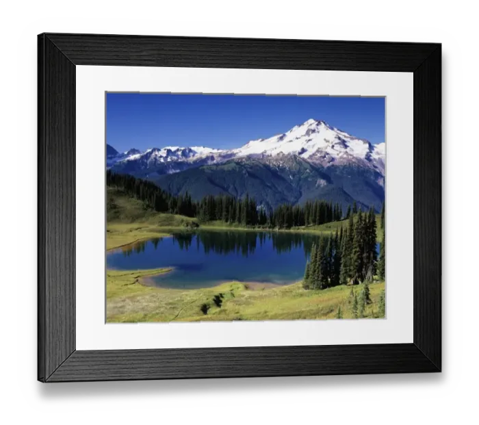Framed Print : WA, Glacier Peak Wilderness, Glacier Peak and Image Lake Framed Print : WA, Glacier Peak Wilderness, Glacier Peak and Image Lake