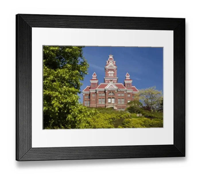 Framed Print : Whatcom Museum of History and Art on Prospect Street housed in a beautiful 1890s era courthouse
