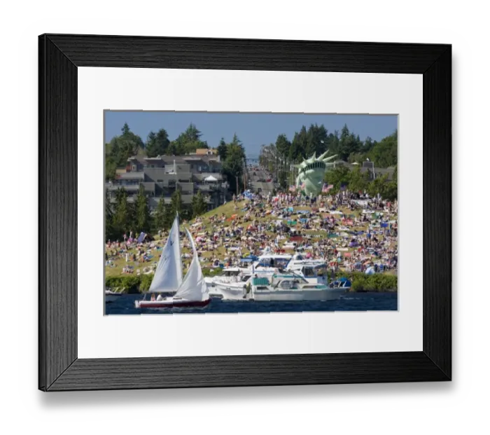 Framed Print : WA, Seattle, Gasworks Park, 4th of July Framed Print : WA, Seattle, Gasworks Park, 4th of July