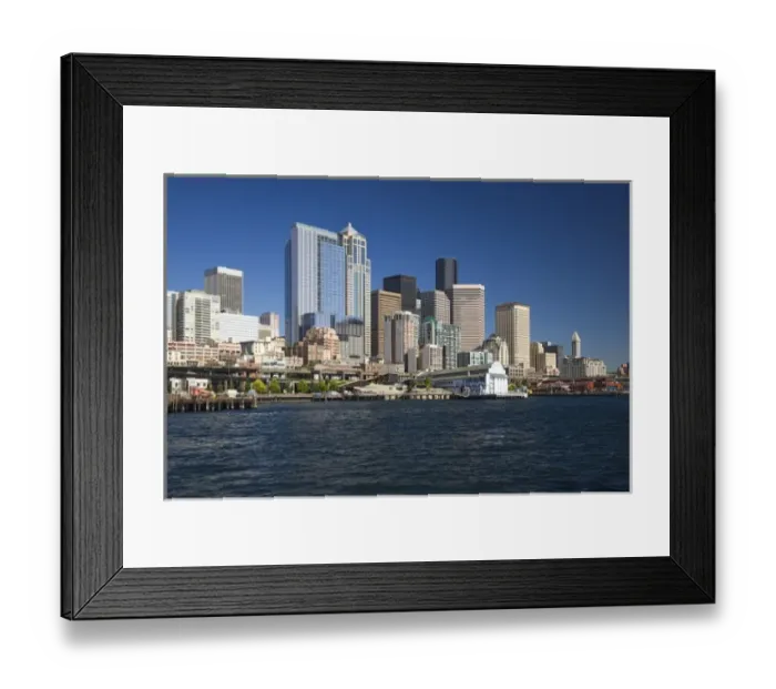 Framed Print : WA, Seattle, Seattle skyline from Elliott Bay Framed Print : WA, Seattle, Seattle skyline from Elliott Bay