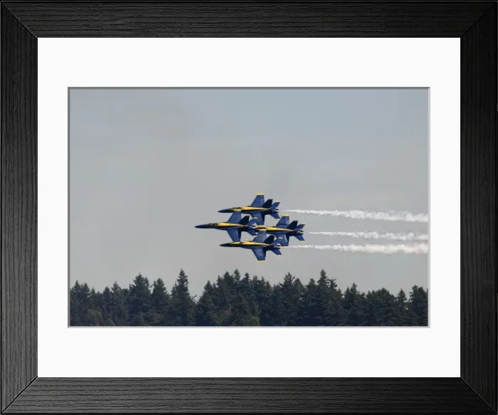 Framed Print : The Blue Angels, performing at SEAFAIR F / A-18 Hornet aircraft, Seattle, WA Framed Print : The Blue Angels, performing at SEAFAIR F / A-18 Hornet aircraft, Seattle, WA