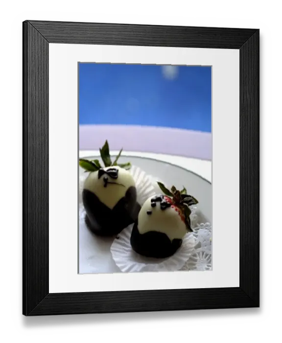 Framed Print : Mexico cruise. Princess Cruises Dawn Princess, Tuxedo strawberries - chocolate dipped berries