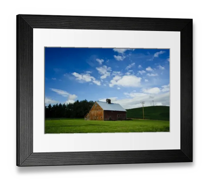 Framed Print : USA, Washington, Palouse. A working barn in Washingtons rich Palouse farmland
