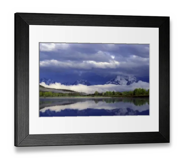 Framed Print : North America, United States, Wyoming, Grand Teton. Reflection on lake