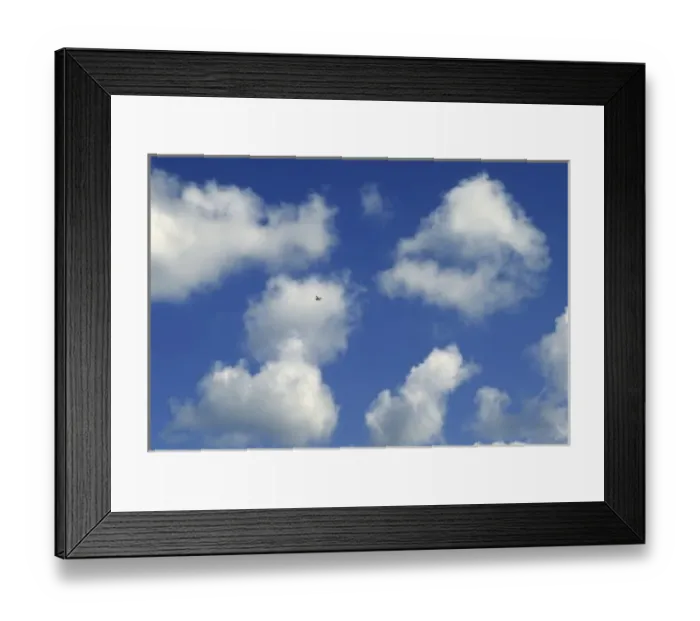 Framed Print : Plane flying through cloud patterns, eastern Washington, USA