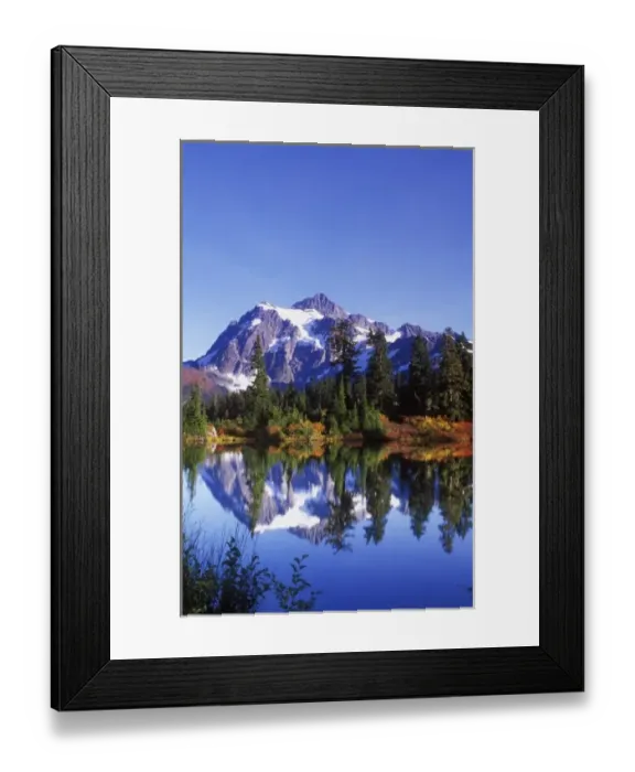 Framed Print : N. A. USA, Washington, Mt. Baker & Snoqualmie NF, Mt. Shuksan Reflected in Picture Lake Framed Print : N. A. USA, Washington, Mt. Baker & Snoqualmie NF, Mt. Shuksan Reflected in Picture Lake
