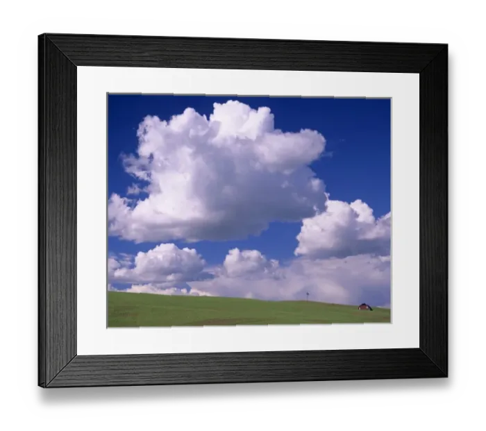 Framed Print : WA, Whitman County, Palouse, barn and windmill with clouds Framed Print : WA, Whitman County, Palouse, barn and windmill with clouds