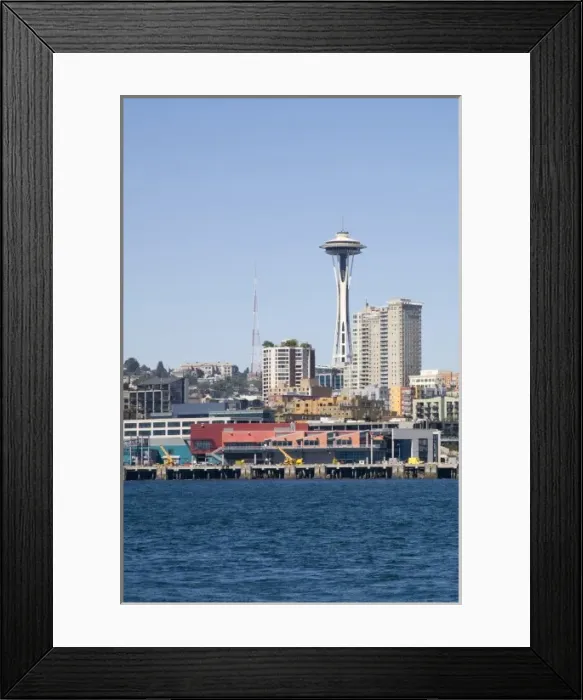 Framed Print : WA, Seattle, Seattle Space Needle and skyline from Elliott Bay Framed Print : WA, Seattle, Seattle Space Needle and skyline from Elliott Bay