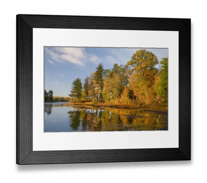 Framed Print : Sunrise light on Franklin Lake near Minocqua Wisconsin
