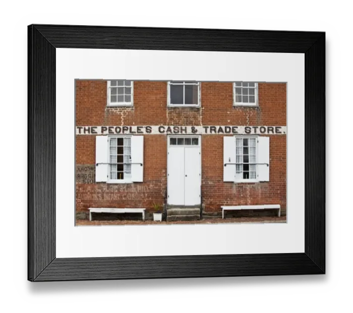 Framed Print : USA, West Virginia, Beverly. Blackman-Bosworth Store, Randolph County Museum