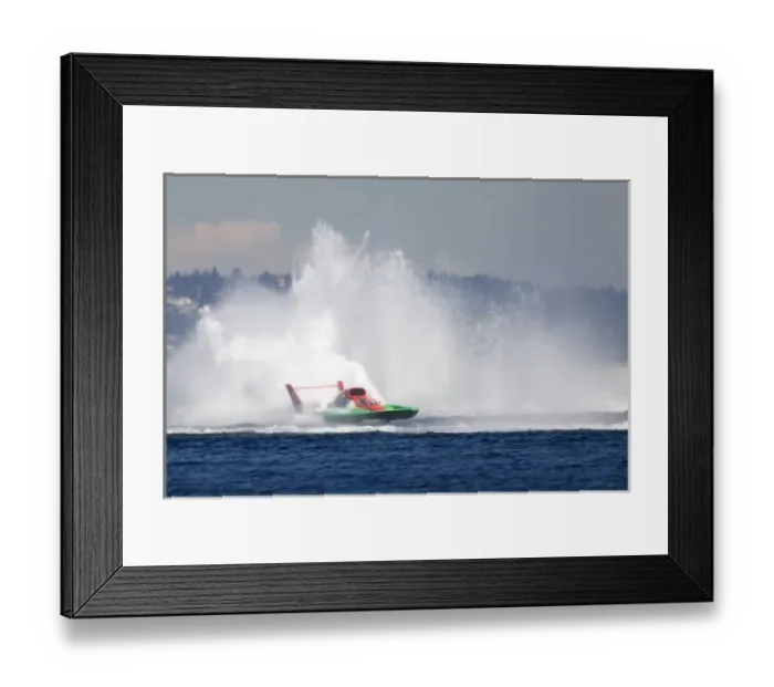 Framed Print : WA, Seattle, Seafair Hydroplane Races on Lake Washington
