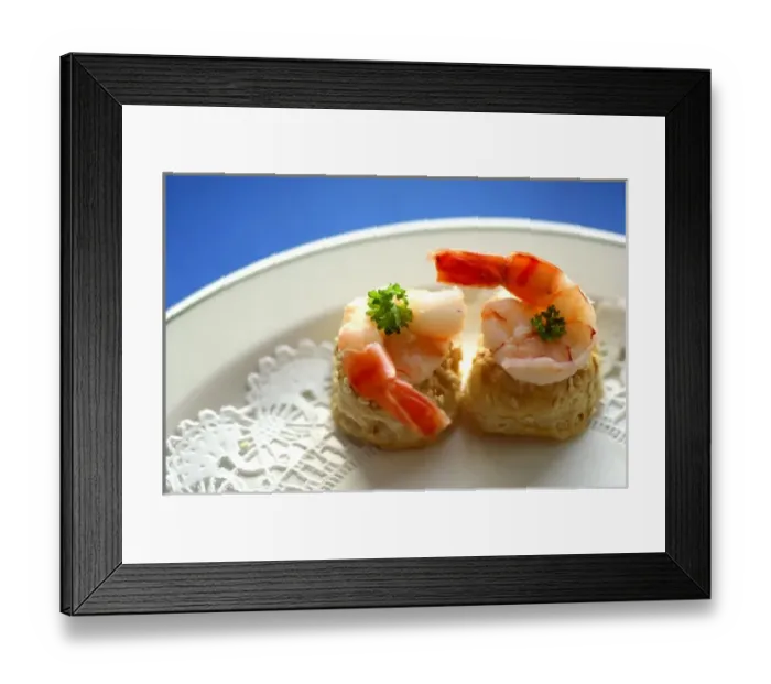 Framed Print : Mexico cruise. Princess Cruises Dawn Princess, shrimp on sesame pastry Framed Print : Mexico cruise. Princess Cruises Dawn Princess, shrimp on sesame pastry