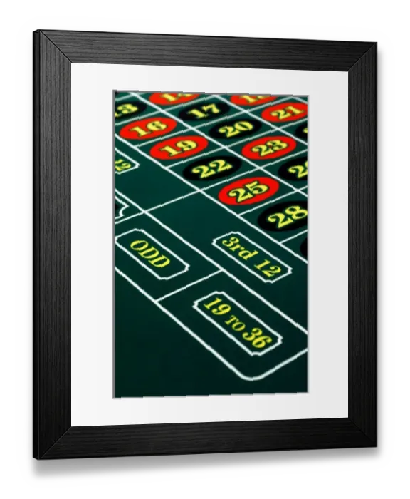 Framed Print : Mexico cruise. Princess Cruises Dawn Princess casino. Gaming table