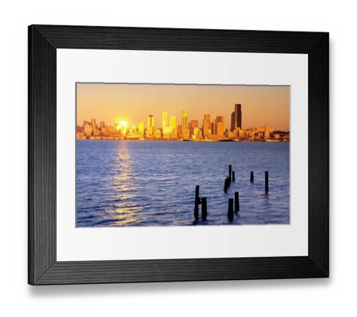 Framed Print : Looking east to the Seattle skyline from Alki Point Framed Print : Looking east to the Seattle skyline from Alki Point