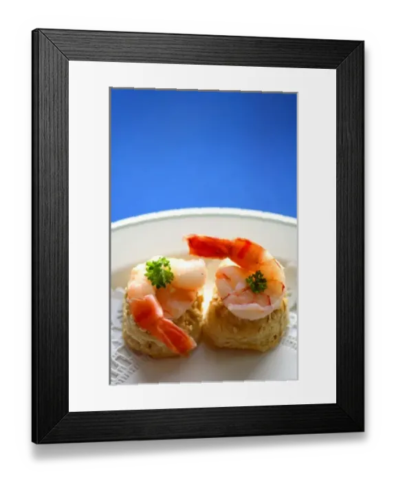 Framed Print : Mexico cruise. Princess Cruises Dawn Princess, shrimp on sesame pastry Framed Print : Mexico cruise. Princess Cruises Dawn Princess, shrimp on sesame pastry