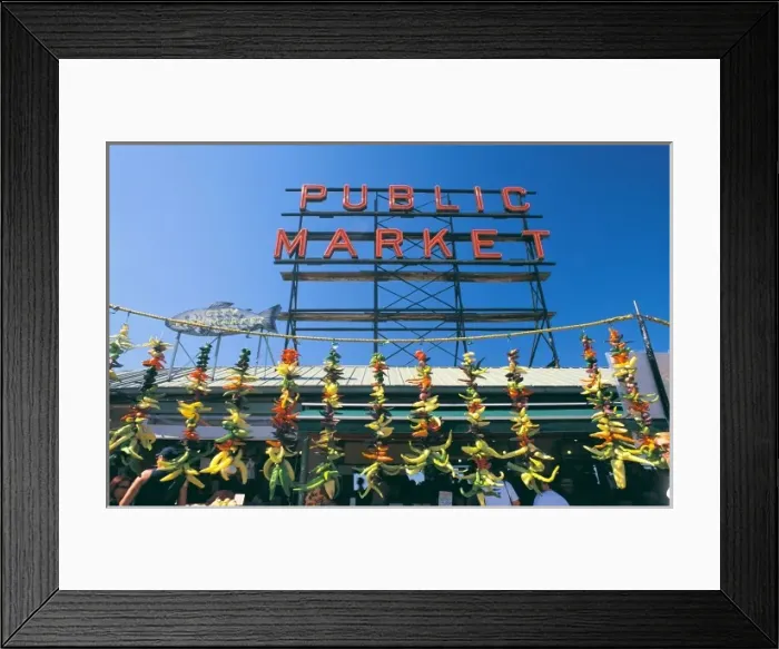 Framed Print : Peppers on display in Seattles Public Market Framed Print : Peppers on display in Seattles Public Market
